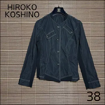 HIROKO KOSHINO 바스락 노카라 자켓 38