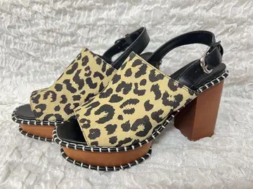 moussy 레오파드 무늬 10cm 힐 샌들