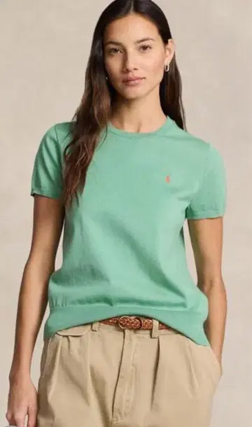 POLO Ralph Lauren 폴로 로고 반팔 니트 그린
