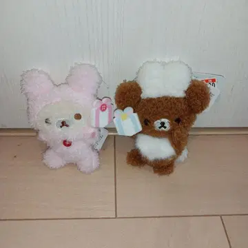 리락쿠마 니코니코 Happyforyou 봉제 인형 배지 세트