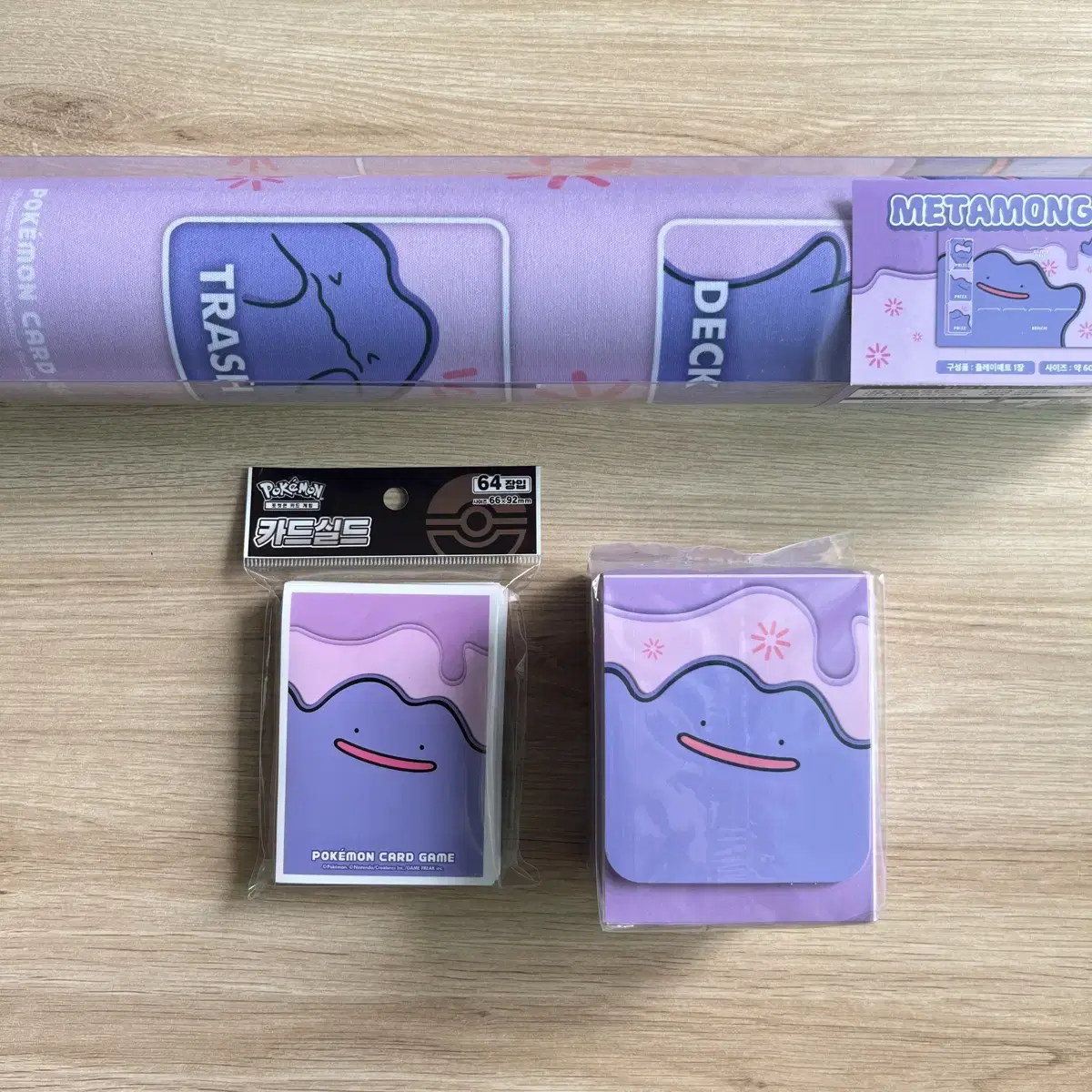 Ditto Playmat, Deck Case, Card Sleeves (Jamsil Pokemon Town 2025 pop up)