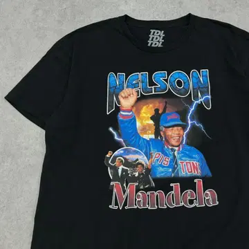 NELSON Mandela 넬슨 만델라 티셔츠 구제 의류 블랙 XL