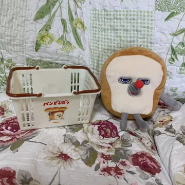 빵 도둑 봉제 인형&쇼핑 바스켓 세트 미사용 새상품