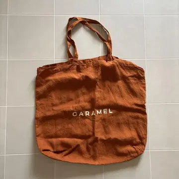 Caramel LINEN BAG BURNT ORANGE 토트백