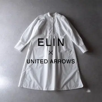새상품급 ELIN 유나이티드 애로우즈 별주 밴드 카라 셔츠 원피스 에린