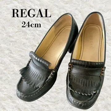 리걸 REGAL 여성용 천연 가죽 로퍼 힐 5cm 24cm