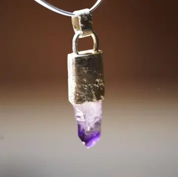 Silver 자수정 펜던트 탑