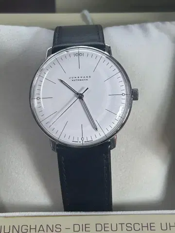 Junghans 맥스빌 오토매틱 시계 화이트 다이얼