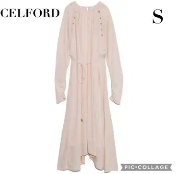 CELFORD 셀포드 돌먼 슬리브 롱 원피스 S 핑크