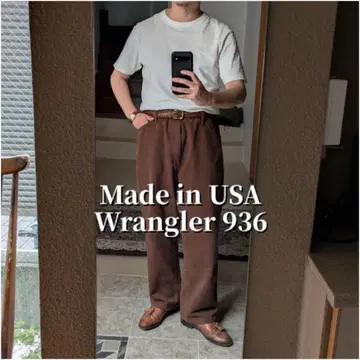 USA제 Wrangler 936 데님 팬츠 브라운 플레어 w38