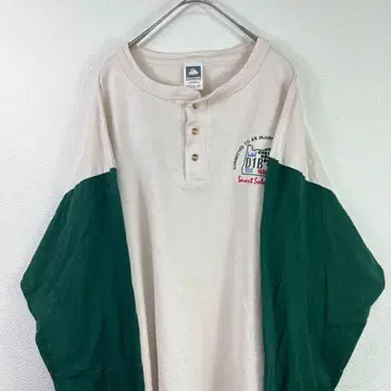USA제 90년대 자수 헨리넥 롱T