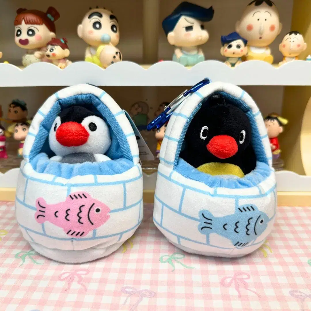 Pingu Pinga Igloo doll key ring carabiner doll clothes dollhouse couple