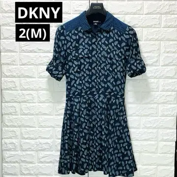 DKNY 다나 캐런 페이즐리 무늬 미니 원피스 2 (M) 네이비