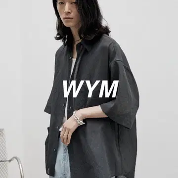 WYM SHEER GEORGETTE HS SHIRT 차콜