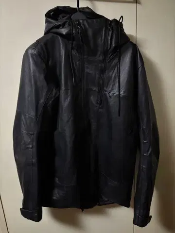 C DIEM 가죽 마운틴 후드티 블랙 카르페디엠 Parka