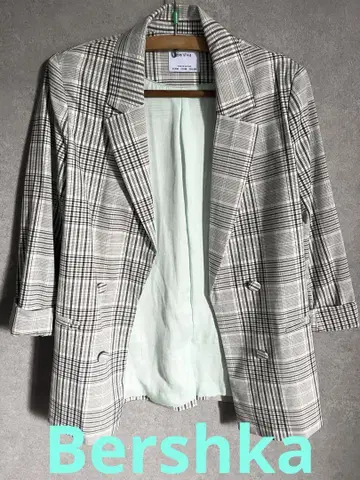 미사용 새상품 Bershka 체크 자켓 M