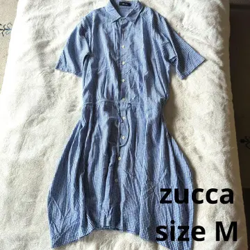zucca 체크 무늬 반팔 원피스 M