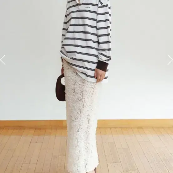 スカート MONOHA : 25SS / Feather lace band skirt (2colors) 모노하 스커트 monoha Feather lace band skirt