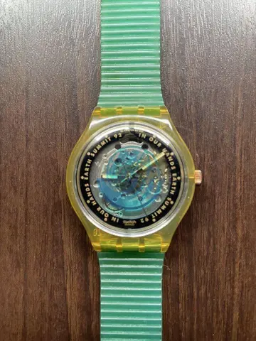 새상품급 Swatch 오토매틱 스켈레톤 모델 EARTH SUMMIT92