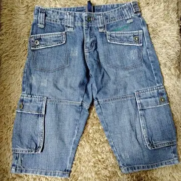 Billabong 데님 숏 팬츠 데미지 진