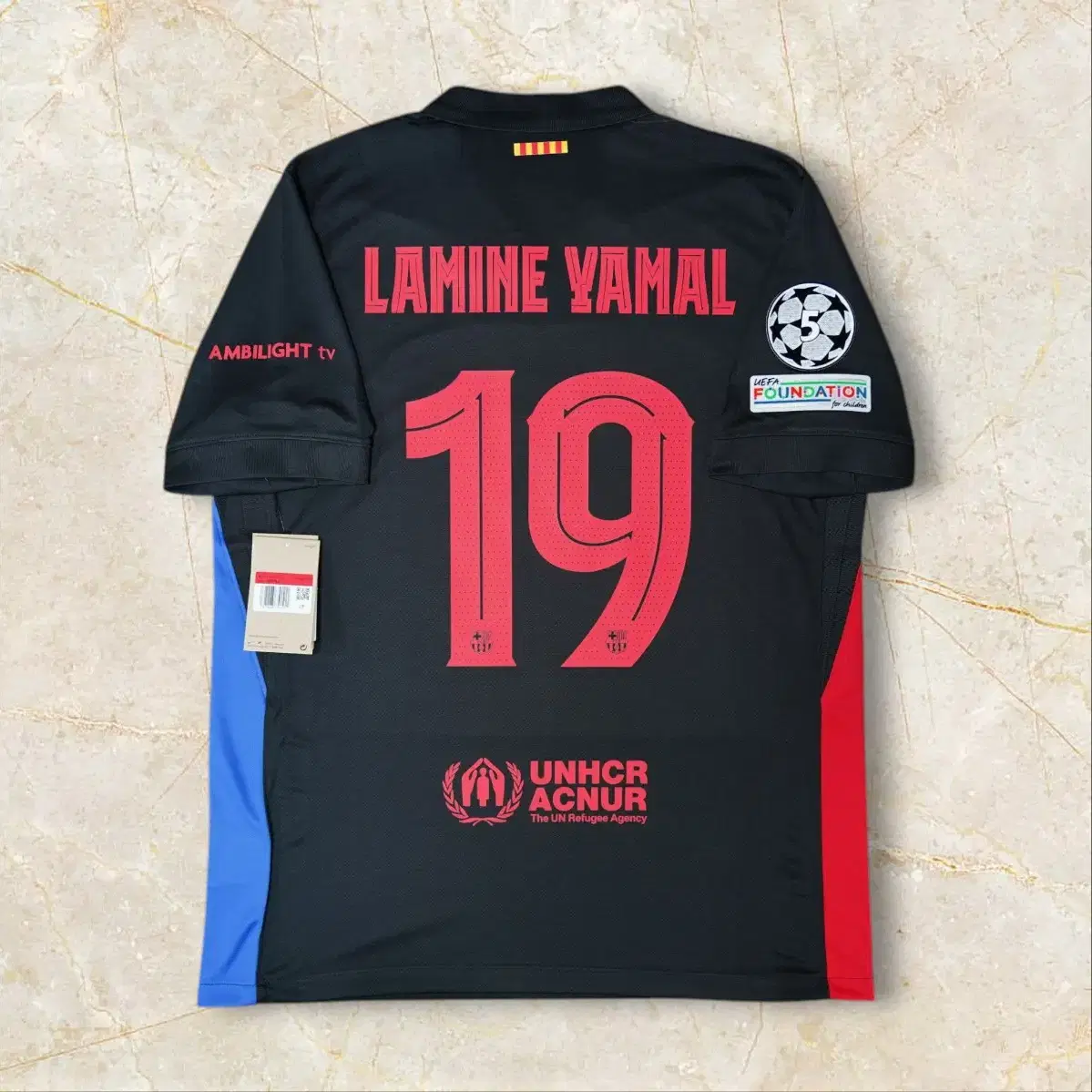 LAMINE YAMAL アマル 19 バルセロナ✕トラビス コラボ 半袖