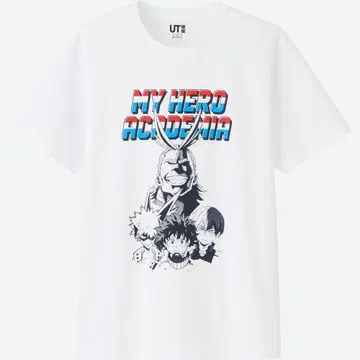 미사용 택 포함 나의 히어로 아카데미아 올마이트 화이트 티셔츠 XL