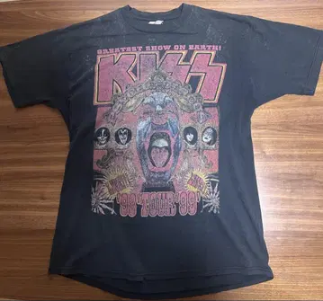 KISS '90 TOUR 티셔츠 빈티지 밴딩 티셔츠