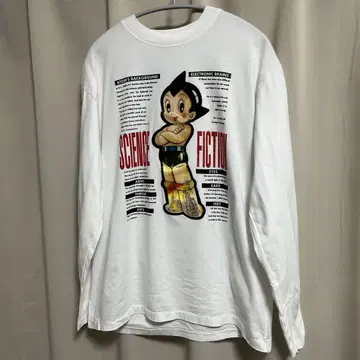 90년대 데즈카 오사무 전 아톰 벨로즈 프린트 롱 T