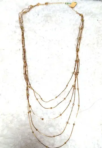 유품 정리! 골드 다층 체인 목걸이