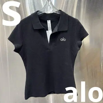 ALO YOGA 패션 V 넥 숄더 폴로 반팔 상의