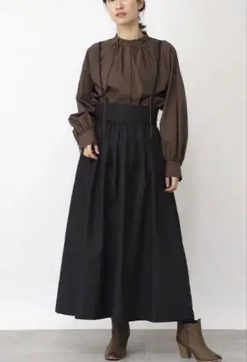 모가 MOGA 무라야마 카요코 콜라보 타프타 서스펜더 롱 스커트