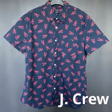 J. Crew Red Lobster 랍스터 올 패턴 셔츠 버튼 다운