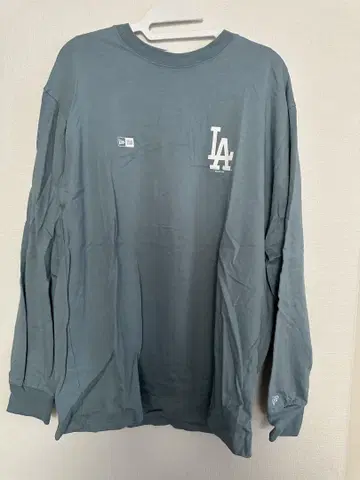 New Era LA 다저스 오타니 쇼헤이 로고 긴팔 티셔츠 터콰이즈 블루