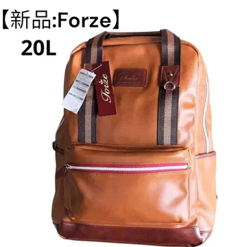 Forze 토트 백팩 카멜 합성 피혁 중형 20L