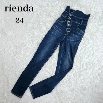 rienda 프론트 버튼 하이 웨스트 스키니 데님 팬츠 24