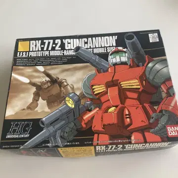 건캐논 HG RX-77-2 제작 중 건담 프라모델