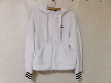 96081 새상품 정가 7700엔 아디다스 풀 집업 후드티 크림색
