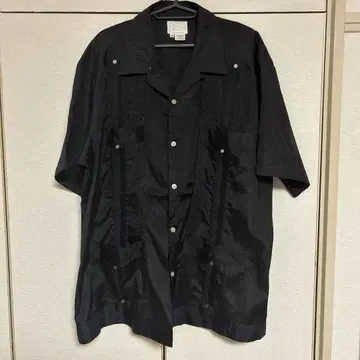90's 멕시코제 쿠바 셔츠 블랙