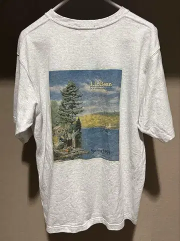 컨디션 최상 L.L.Bean 엘엘빈 프린트 반팔 티셔츠 M 사이즈