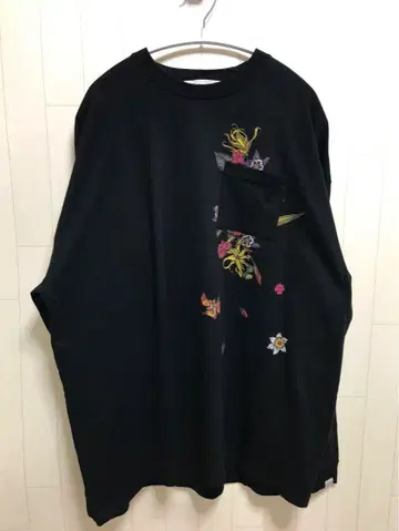 rehacer 플라워 드립 포켓 티셔츠 M