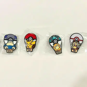 포켓몬 핀 배지 4종 세트 한국 롯데월드 어드벤처 핀스