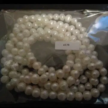 담수 진주 펄 목걸이 약 7-8mm 롱 약 120cm