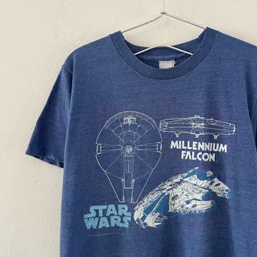 80's STAR WARS 밀레니엄 팔콘 티셔츠 빈티지