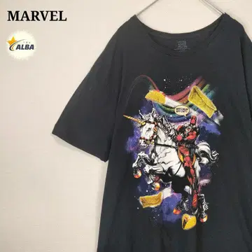 MARVEL 마블 티셔츠 데드풀 90년대 빈티지 블랙