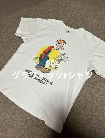 90s 티셔츠 애니메이션 캐릭터 싱글 스티치 빈티지