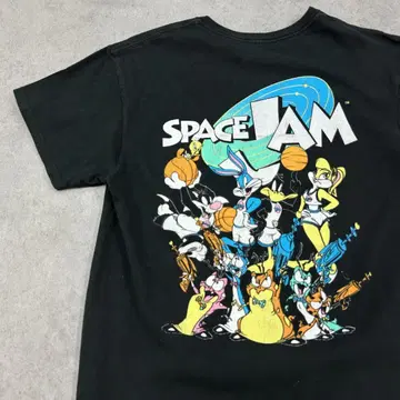 SPACE JAM 루니툰 반팔 티셔츠 구제 의류 블랙 M