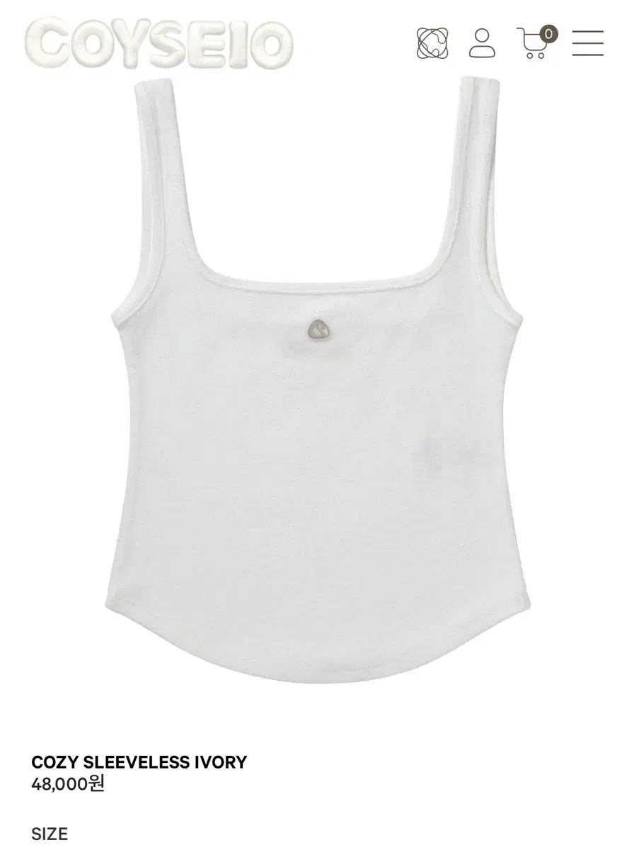Coyseio Cozy Sleeveless Top White