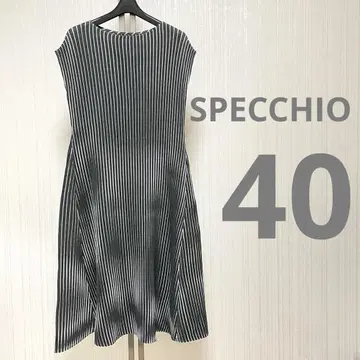 스페치오 플리츠 원피스 사이즈 40 스트라이프 튜닉 포멀