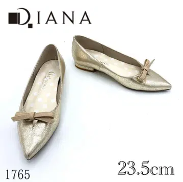 Diana 다이애나 플랫 펌프스 골드 리본 메탈릭 1776