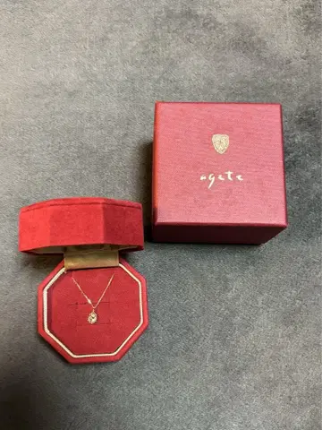agete 아가트 K10 금 여성용 다이아몬드 목걸이
